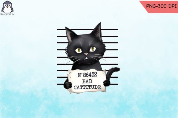 Bad Cattitude Cat Prisoner Sublimation