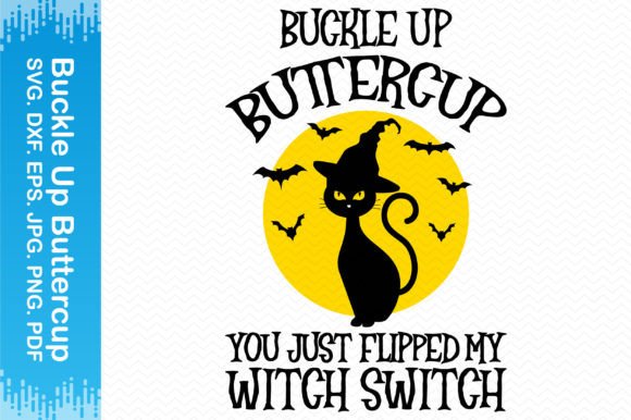 Cat Buckle Up Buttercup Clipart