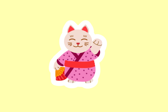 Cat Cute Japan Character Icon Stickers
