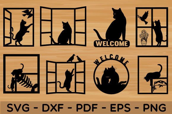 Cat Laser Metal Wall Art Laser Cut File