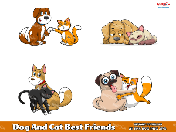 Dog and Cat Best Friends
