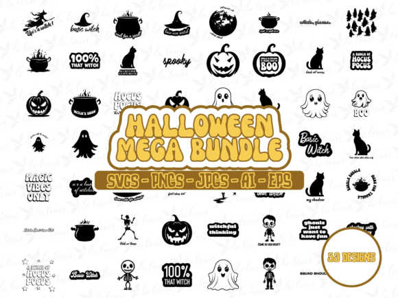 Hocus Pocus Halloween SVG PNG Bundle
