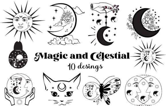 Magic and Celestial SVG Bundle 10 Design