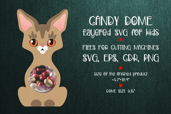 Oriental Cat Candy Dome Template