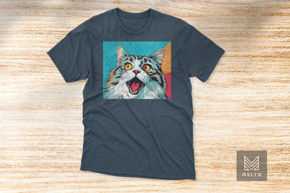 Pop Art Siberian Cat T-shirt Design