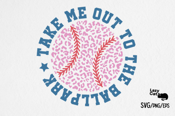 Retro Baseball Leopard Pattern SVG