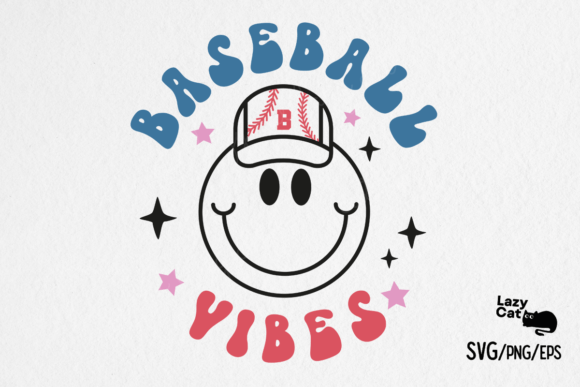 Retro Baseball Vibes SVG Design