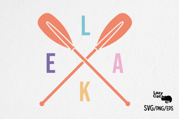 Summer Lake Paddle SVG Design