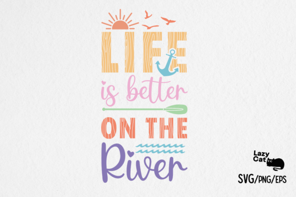 Summer River Lake SVG Design